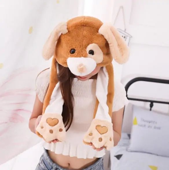 Rabbit Ear Airbag Hat: Fun Plush Toy Cap for Kids and Adults - Infants planet