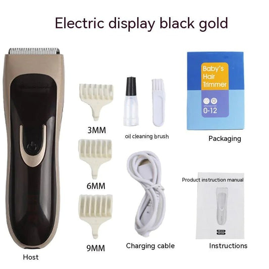 Rechargeable Baby Hair Clippers - YYT 702 Black Gold - Infants planet