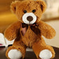 Seven Color Teddy Bear Doll Ribbon Bear Doll Foreign Trade Bow Doll Wedding Shower Doll - Brown - Infants planet