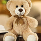 Seven Color Teddy Bear Doll Ribbon Bear Doll Foreign Trade Bow Doll Wedding Shower Doll - Light Brown - Infants planet