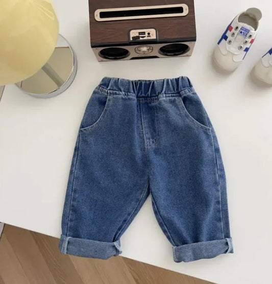 Soft Casual Children Simple Solid Color Jeans - Infants planet