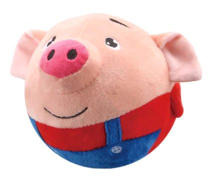 Superman Jumping Ball Plush Jumping Pig Toy - Seaweed pig red - Infants planet