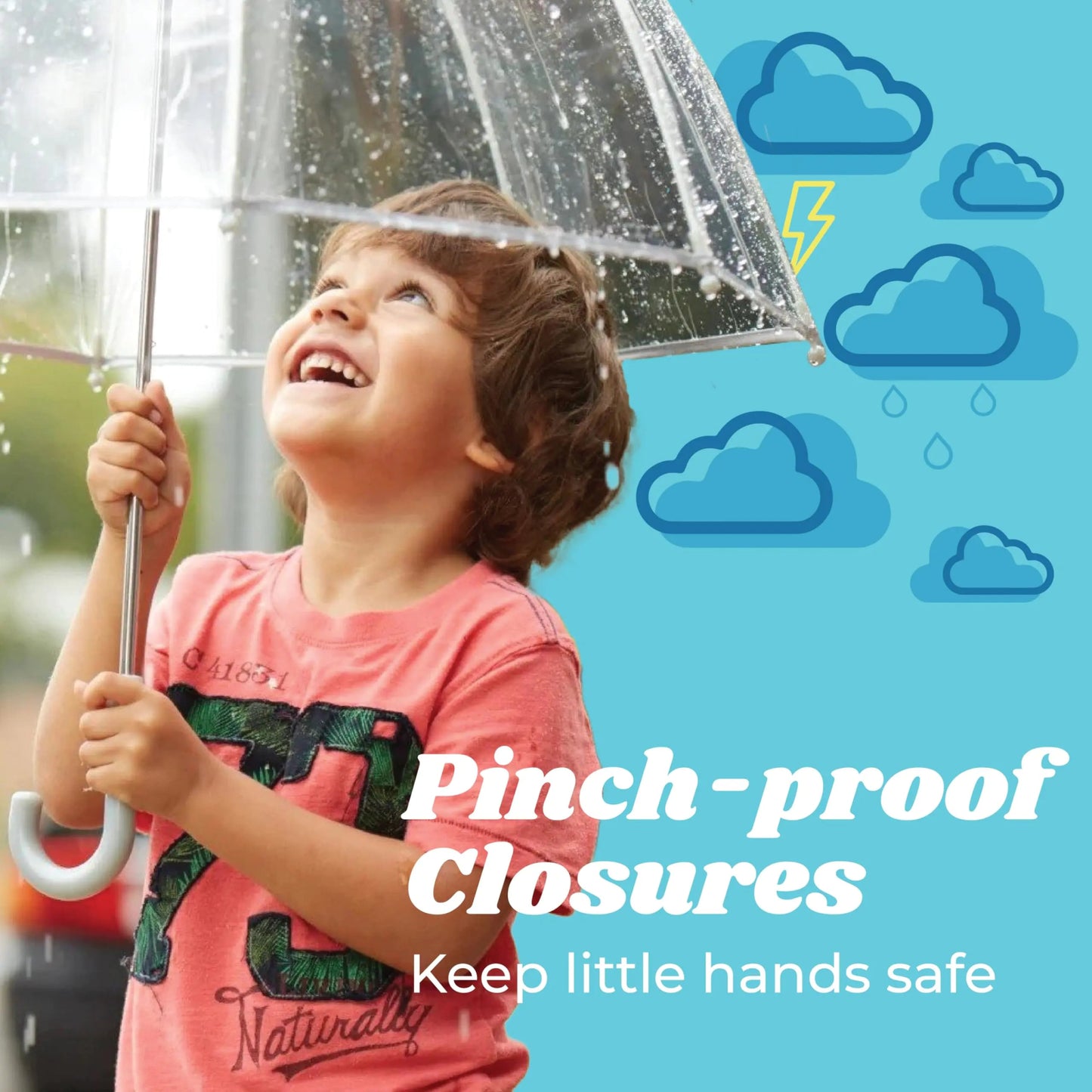 Totes Kid’s Clear Bubble Umbrella with Dome Canopy, Lightweight Design, Wind and Rain Protection Umbrella Kids - 38" Canopy - Infants planet