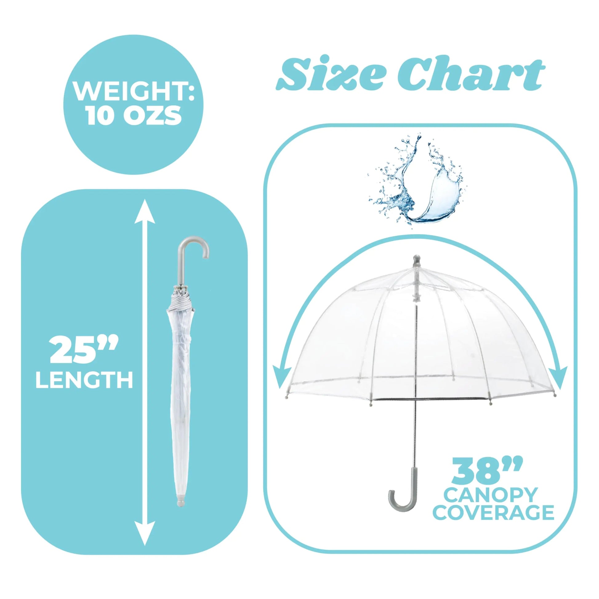 Totes Kid’s Clear Bubble Umbrella with Dome Canopy, Lightweight Design, Wind and Rain Protection Umbrella Kids - 38" Canopy - Infants planet