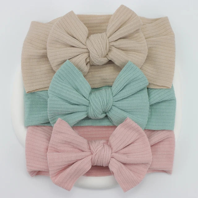 3Pcs/Lot Knit Baby Headband Bow Set - Infants planet