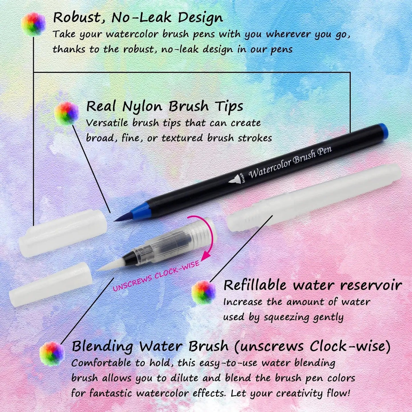 Watercolor Markers Set for Kids - MB - 20 Color - Infants planet