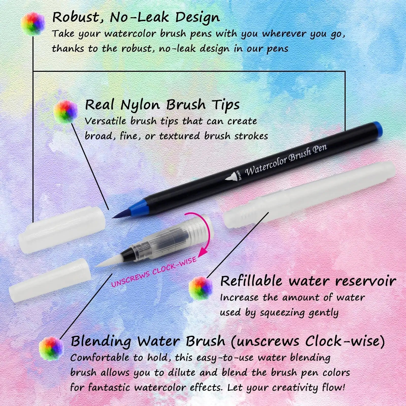 Watercolor Markers Set for Kids - MB - 20 Color - Infants planet