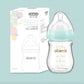 Wide Bore Glass Baby Bottle for Newborns - 120ml and 150ml - Blue - Infants planet