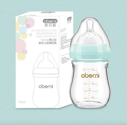 Wide Bore Glass Baby Bottle for Newborns - 120ml and 150ml - Infants planet