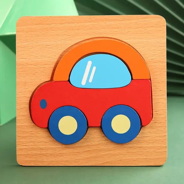 Wooden Puzzle Baby Cartoon Animal - Infants planet