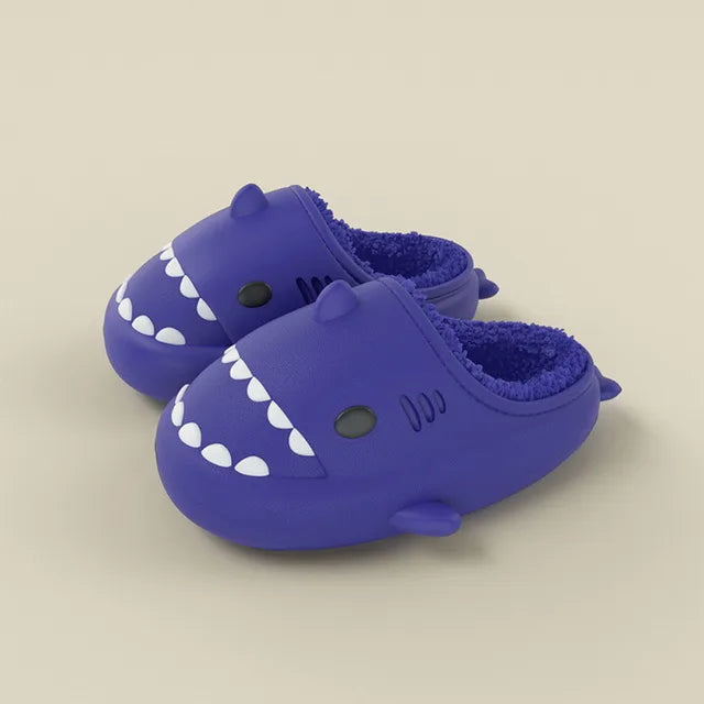 Detachable Kids Winter Shark Slippers